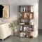 Costway 5-Tier Bookshelf Geometric S-Shaped Bookcase Room Divider Storage Display Shelf